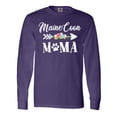 thumbnail image 1 of Inktastic Maine Coon Mama with Flowers and Arrow Long Sleeve T-Shirt, 1 of 5