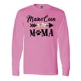 thumbnail image 1 of Inktastic Maine Coon Mama with Flowers and Arrow Long Sleeve T-Shirt, 1 of 5