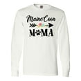 thumbnail image 1 of Inktastic Maine Coon Mama with Flowers and Arrow Long Sleeve T-Shirt, 1 of 5