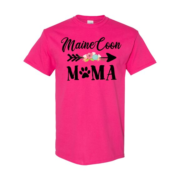 Inktastic Maine Coon Mama with Flowers and Arrow T-Shirt