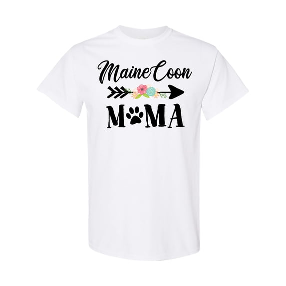 Inktastic Maine Coon Mama with Flowers and Arrow T-Shirt