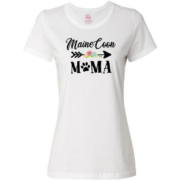 Inktastic Maine Coon Mama with Flowers and Arrow Women's T-Shirt