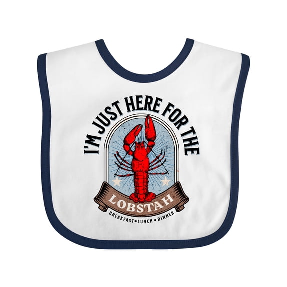 Inktastic Maine Just Here for the Lobster Boys or Girls Baby Bib