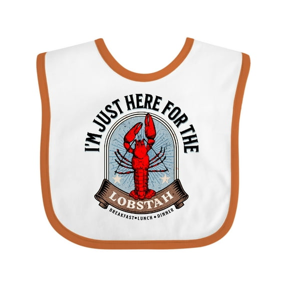 Inktastic Maine Just Here for the Lobster Boys or Girls Baby Bib