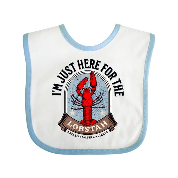 Inktastic Maine Just Here for the Lobster Boys or Girls Baby Bib