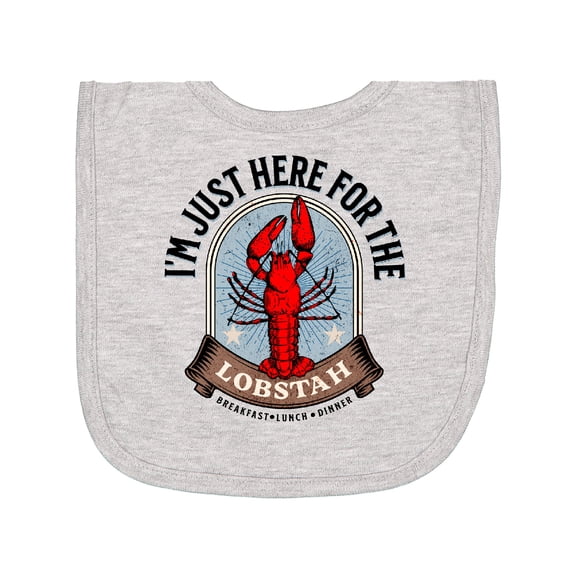 Inktastic Maine Just Here for the Lobster Newborn Bib