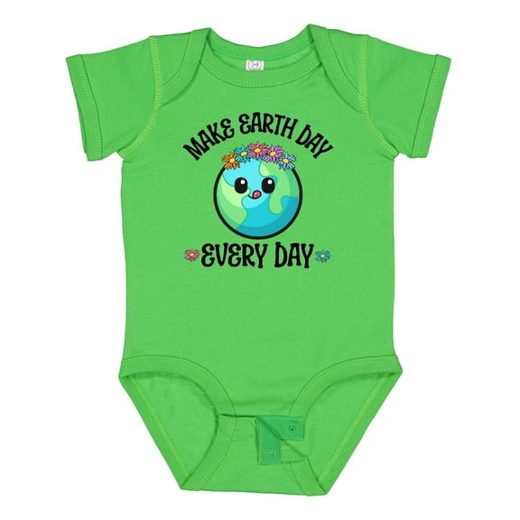 Inktastic Make Earth Day Every Day 2024 Girls Baby Bodysuit