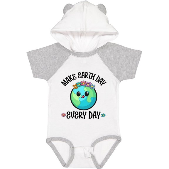 Inktastic Make Earth Day Every Day 2024 Girls Baby Bodysuit