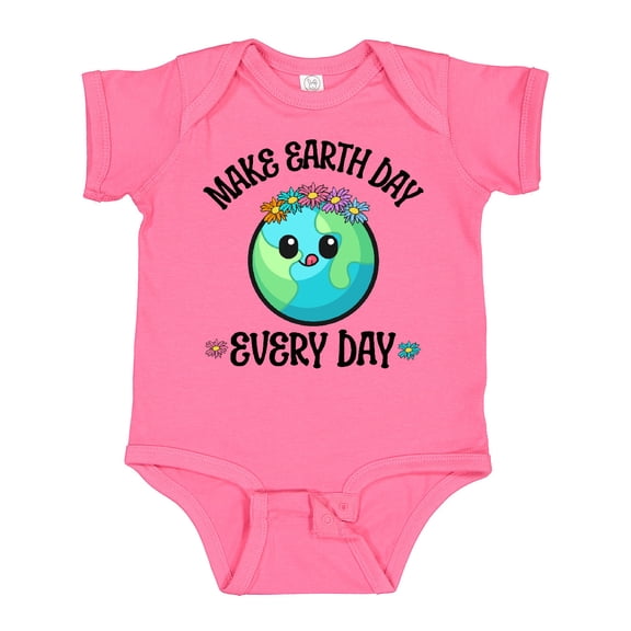 Inktastic Make Earth Day Every Day 2024 Girls Baby Bodysuit