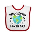 thumbnail image 1 of Inktastic Make Every Day Earth Day with Hearts and Stars Boys or Girls Baby Bib, 1 of 4