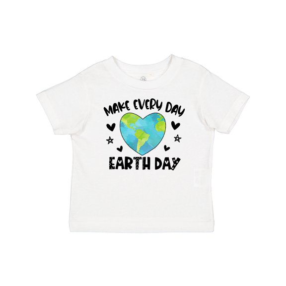 Inktastic Make Every Day Earth Day with Hearts and Stars Boys or Girls Baby T-Shirt