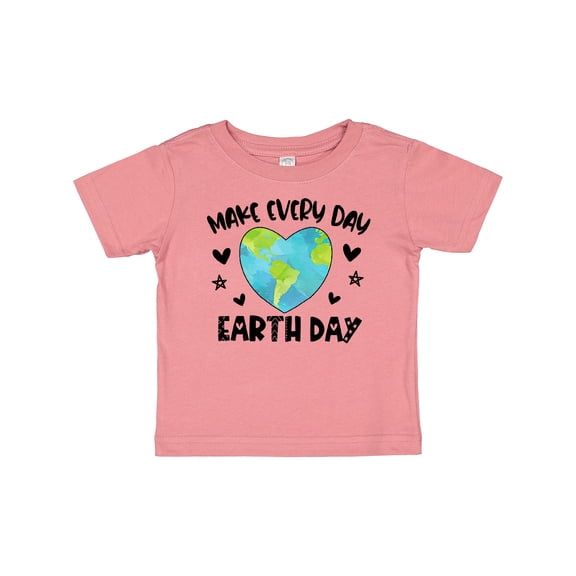 Inktastic Make Every Day Earth Day with Hearts and Stars Boys or Girls Baby T-Shirt