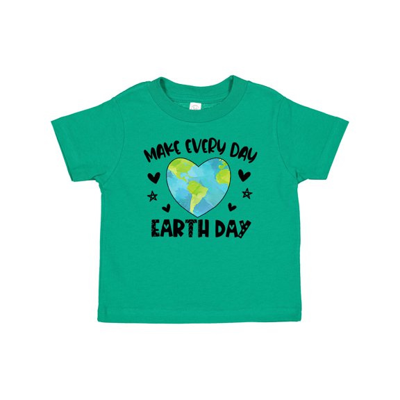Inktastic Make Every Day Earth Day with Hearts and Stars Boys or Girls Baby T-Shirt
