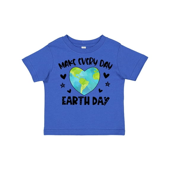 Inktastic Make Every Day Earth Day with Hearts and Stars Boys or Girls Toddler T-Shirt
