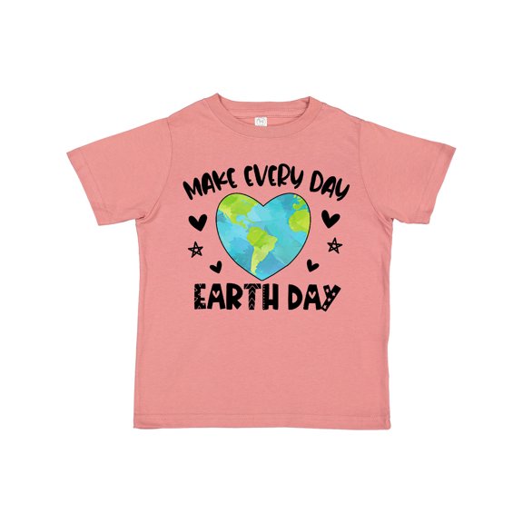 Inktastic Make Every Day Earth Day with Hearts and Stars Boys or Girls Toddler T-Shirt