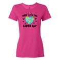 thumbnail image 1 of Inktastic Make Every Day Earth Day with Hearts and Stars Women's T-Shirt, 1 of 5