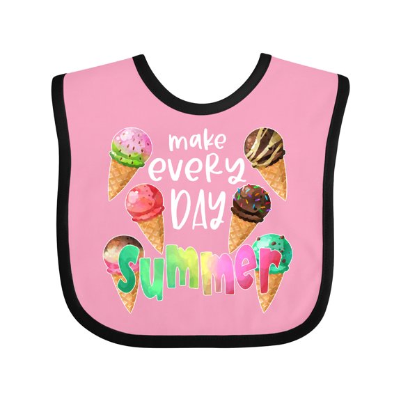 Inktastic Make Every Day Summer Ice Cream Cones Boys or Girls Baby Bib