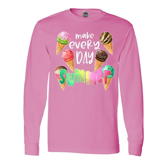 Inktastic Make Every Day Summer Ice Cream Cones Long Sleeve T-Shirt