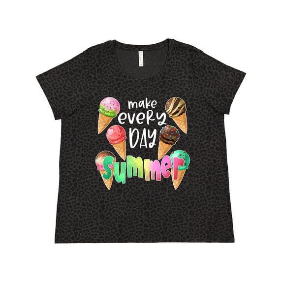 Inktastic Make Every Day Summer Ice Cream Cones Women's Plus Size T-Shirt