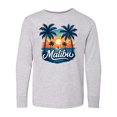 thumbnail image 1 of Inktastic Malibu Summer Beach Sunset Long Sleeve Youth T-Shirt, 1 of 5