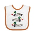 thumbnail image 1 of Inktastic Mallard Ducks Boys or Girls Baby Bib, 1 of 4