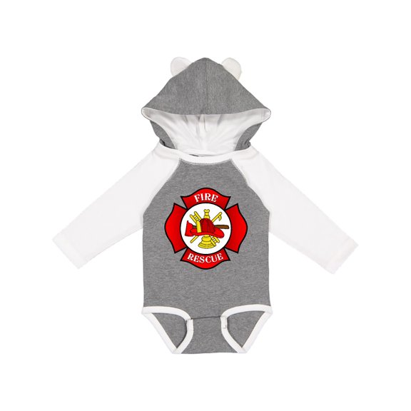 Inktastic Maltese Cross Firefighter Boys or Girls Long Sleeve Baby Bodysuit