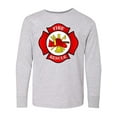 thumbnail image 1 of Inktastic Maltese Cross Firefighter Long Sleeve Youth T-Shirt, 1 of 5