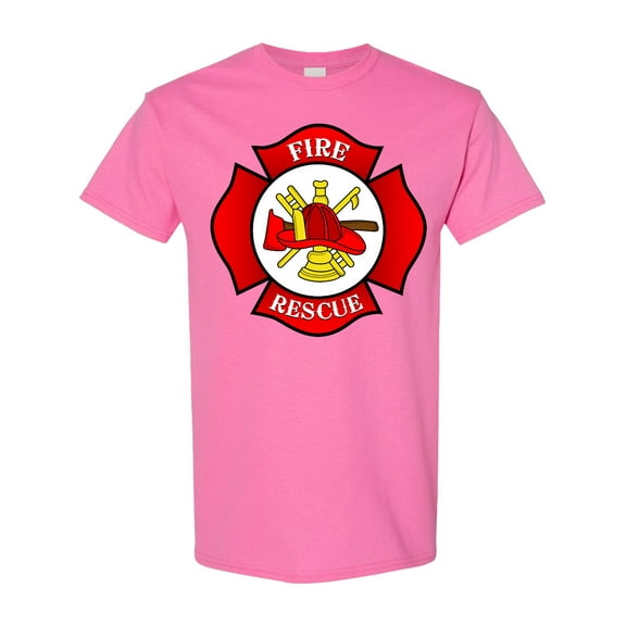 Inktastic Maltese Cross Firefighter T-Shirt