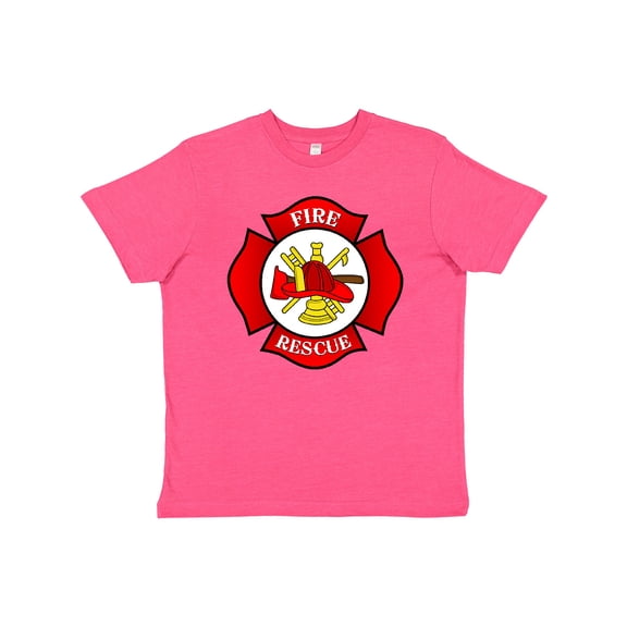 Inktastic Maltese Cross Firefighter Youth T-Shirt