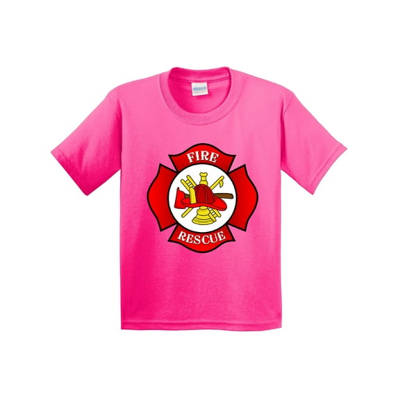 Inktastic Maltese Cross Firefighter Youth T-Shirt