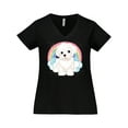 thumbnail image 1 of Inktastic Maltese Dog Cute Gift Women's Plus Size V-Neck T-Shirt, 1 of 5