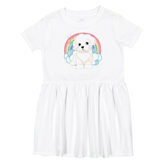 Inktastic Maltese Dog Cute Girls Toddler Dress