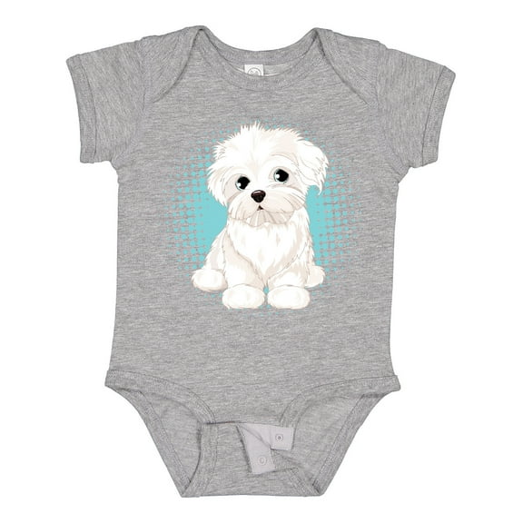 Inktastic Maltese Puppy Dog Boys or Girls Baby Bodysuit