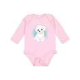thumbnail image 1 of Inktastic Maltese Puppy Dog Boys or Girls Long Sleeve Baby Bodysuit, 1 of 5