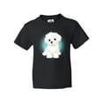 thumbnail image 1 of Inktastic Maltese Puppy Dog Youth T-Shirt, 1 of 5