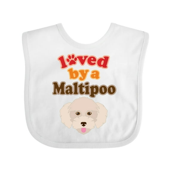 Inktastic Maltipoo Dog Poodle Maltese Boys or Girls Baby Bib