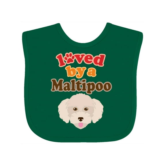 Inktastic Maltipoo Dog Poodle Maltese Boys or Girls Baby Bib