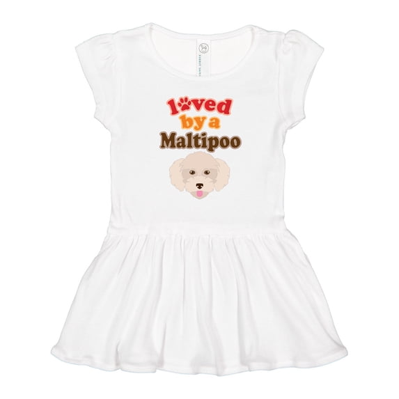 Inktastic Maltipoo Dog Gift Poodle Maltese Girls Toddler Dress
