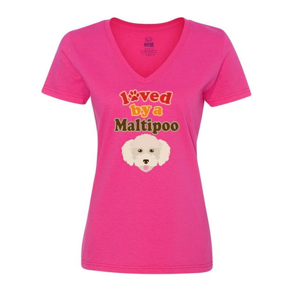 Inktastic Maltipoo Dog Gift Poodle Maltese Women's V-Neck T-Shirt