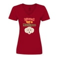 thumbnail image 1 of Inktastic Maltipoo Dog Gift Poodle Maltese Women's V-Neck T-Shirt, 1 of 5