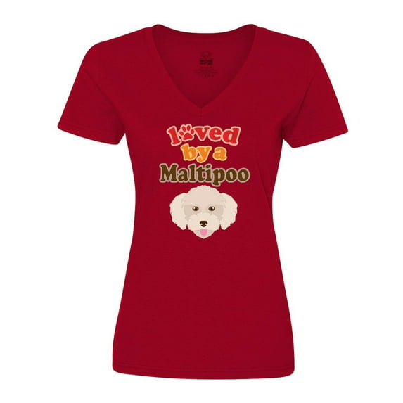 Inktastic Maltipoo Dog Gift Poodle Maltese Women's V-Neck T-Shirt