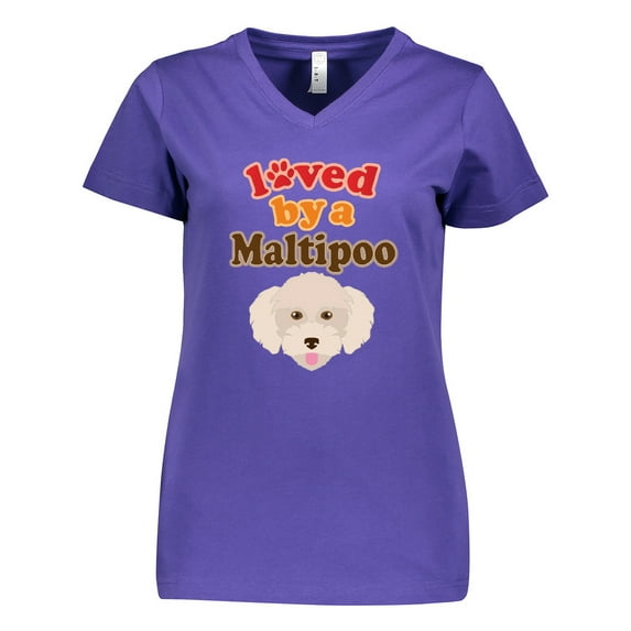 Inktastic Maltipoo Dog Gift Poodle Maltese Women's V-Neck T-Shirt