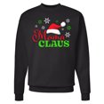 thumbnail image 1 of Inktastic Mama Claus with Christmas Santa Hat and Snowflakes Adult Sweatshirt, 1 of 4