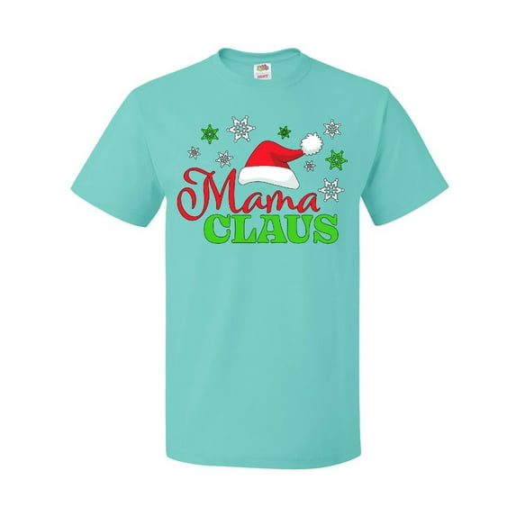 Inktastic Mama Claus with Christmas Santa Hat and Snowflakes T-Shirt