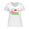 thumbnail image 1 of Inktastic Mama Claus with Christmas Santa Hat and Snowflakes Women's Plus Size T-Shirt, 1 of 5