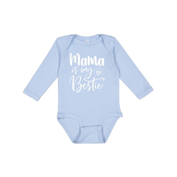 Inktastic Mama Is My Bestie Boys or Girls Long Sleeve Baby Bodysuit