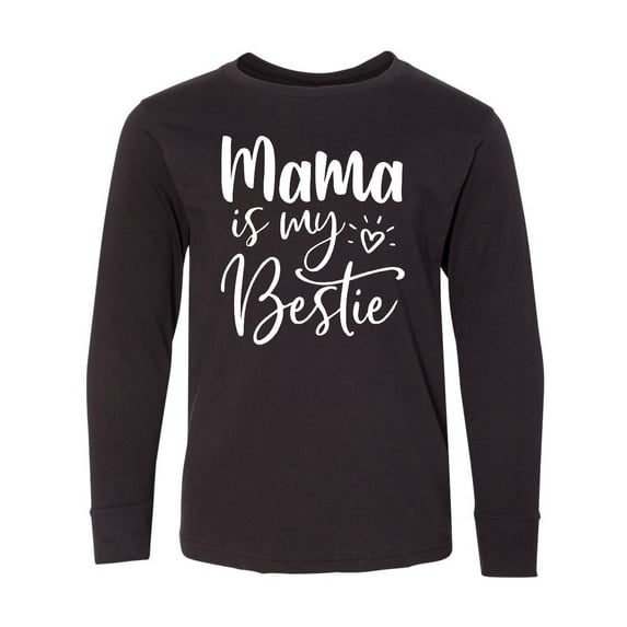 Inktastic Mama Is My Bestie Long Sleeve Youth T-Shirt