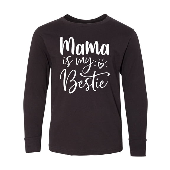 Inktastic Mama Is My Bestie Long Sleeve Youth T-Shirt