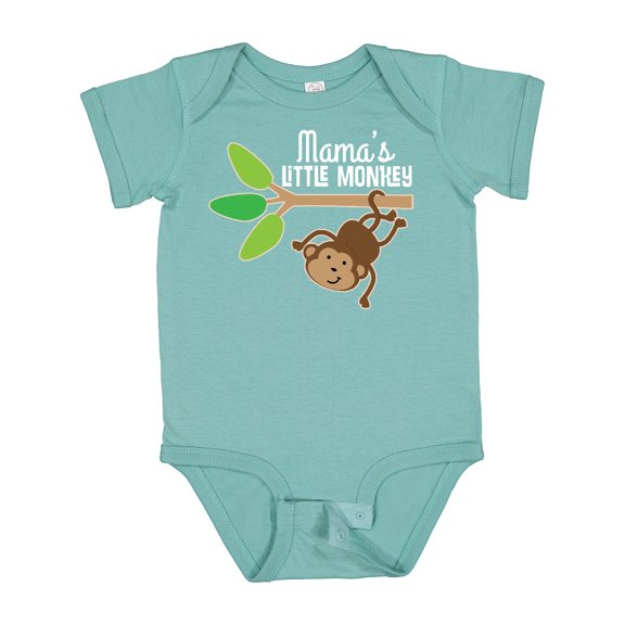 Inktastic Mama Little Monkey Grandchild Boys or Girls Baby Bodysuit