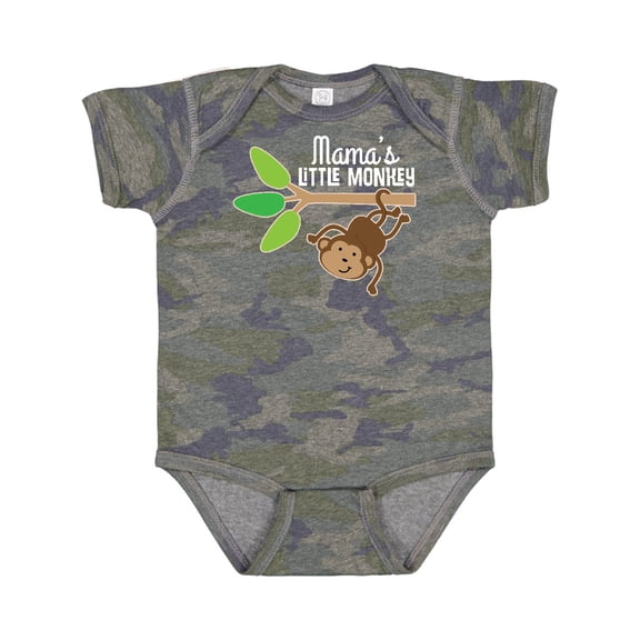 Inktastic Mama Little Monkey Grandchild Boys or Girls Baby Bodysuit
